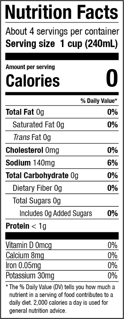 Nutrition label for Zoup! Good, Really Good Low Sodium Chicken Broth